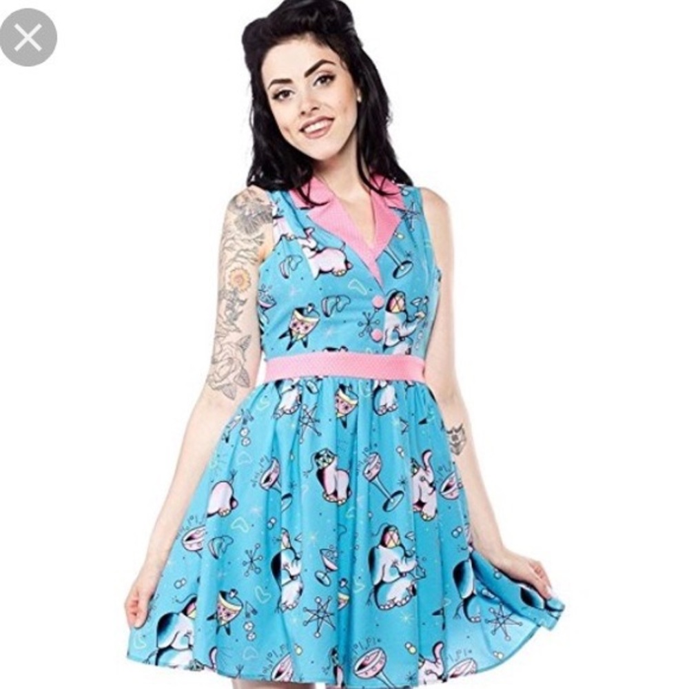 Sourpuss XL Pink Elephant Dress